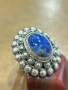 Сребърен пръстен Лапис лазули, снимка 1