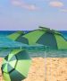 Двуцветен кръгъл плажен чадър , снимка 6