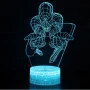 Холограмна 3D LED лампа Spider Man-дистанционно управление 16 цвята+други режими на управление , снимка 7