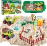Aliex Magic Play Sand Set Комплект кутия с пясък и аксесоари за ферма, играчка за деца 3-8 г.