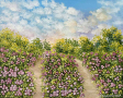"Розовата долина", авторска картина с маслени бои, снимка 2