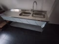 Работна маса от неръждаема стомана с две мивки , снимка 1
