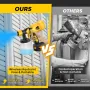 Акумулаторна пръскачка за боядисване, съвместима с батерия Dewalt 18V 20V (БЕЗ батерии), снимка 3