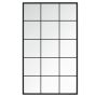 vidaXL Огледало за стена, черно, 100x60 см, метал（SKU:342209, снимка 1 - Огледала - 45109568