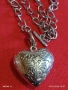 Ефектно романтично колие с висулка във формата на сърце ❤️ красива орнаментика 51896, снимка 6