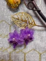 "Purple Orchid" Тези изящни обеци съдържат истинска мини орхидея в красиви розово-лилави нюанси, снимка 11