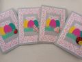 НОВ комплект от 4 великденски картички с пожелание ръчна изработка, Спиди, снимка 1 - Ръчно изработени сувенири - 45324572