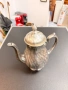 Немски порцеланов чайник със посребрено / сребърно фолио №7866, снимка 3