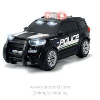 Играчка полицейска кола Dickie Toys Ford Police, полицейски джип със светлини и звук, мащаб 1:18, 25, снимка 1 - Коли, камиони, мотори, писти - 45900547