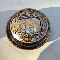 Красива рисувана със златна боя кутийка за бижута - Гърция, снимка 1 - Антикварни и старинни предмети - 45493959