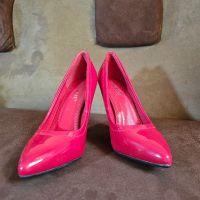 Обувки цвят червен с остър връх,висок ток,номер 36,нови, снимка 1 - Дамски обувки на ток - 45595231