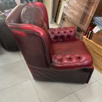 Фотьойл/кресло Честърфийлд модел Pegasus, цвят Oxblood (телешка кръв), снимка 5 - Дивани и мека мебел - 45287039