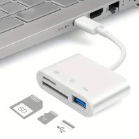 USB C адаптер за SD и Micro SD/TF четец на карти и USB 3.0 OTG, снимка 3 - Други - 45119797