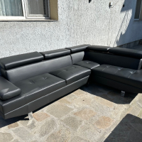 Нов кожен диван от две части, снимка 1 - Дивани и мека мебел - 44985973