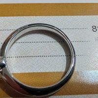 Сребърен пръстен 0.5 карата с мойсанит (диамант) Сертификат, снимка 11 - Пръстени - 45789133