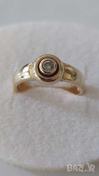 Златен пръстен с брилянт, снимка 1