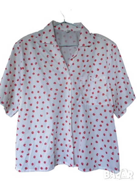 Дамска риза с копчета и джоб, 100% полиестер, 63х58 см, 48, снимка 1