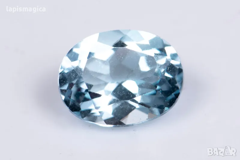 Син топаз 2.35ct 9x7mm овална шлифовка #1, снимка 1