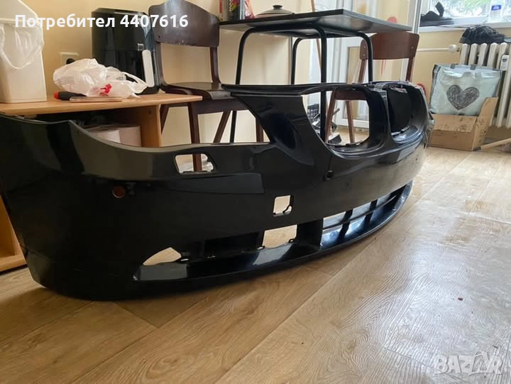Предна броня за бмв е60 (черна), снимка 1