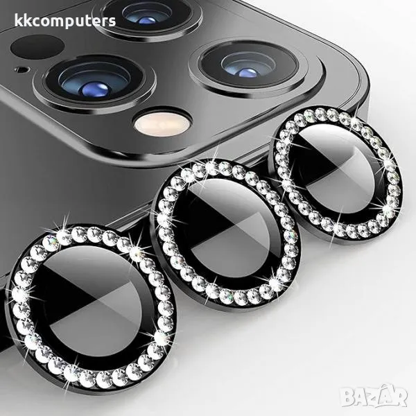 Camera Lens Stone за iPhone 14 / 14 Plus / Черен / Баркод : 2403746, снимка 1