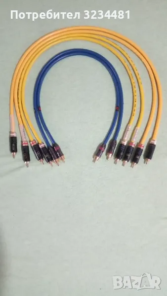 Продавам чифт маркови  интерконект кабели ръчна изработка !, снимка 1