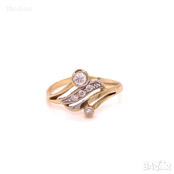 Златен дамски пръстен 1,96гр. размер:55 14кр. проба:585 модел:34770-2, снимка 1