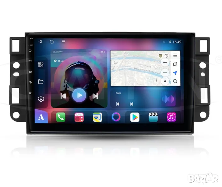 Мултимедия за Chevrolet Captiva, LOVA, Aveo, 2008-2012, 9" Навигация, с Android, плеър, двоен дин, снимка 1