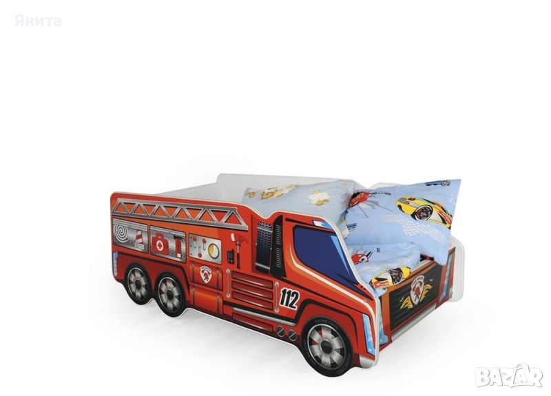 Детско легло Пожарна кола FireTruck, снимка 1