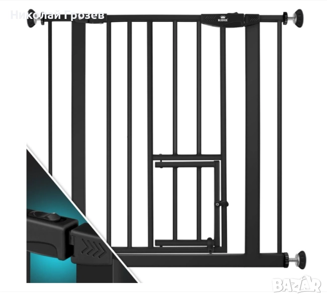 KIDIZ® Предпазна преграда, Стълбищна преграда, Детска преграда 74см-87см, снимка 1