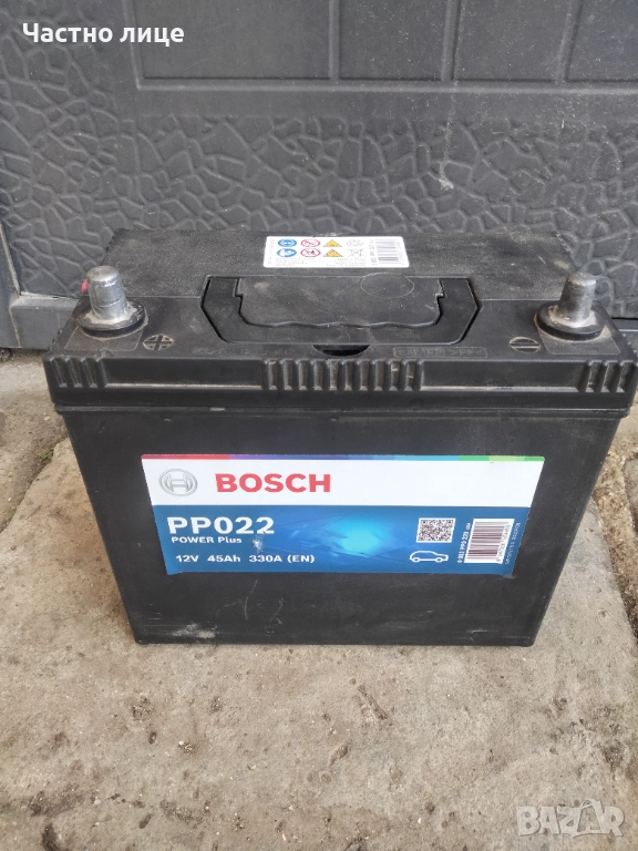 Акумулатор BOSCH POWER PLUS 45AH 330A L+ JIS Тънки Клеми , снимка 1
