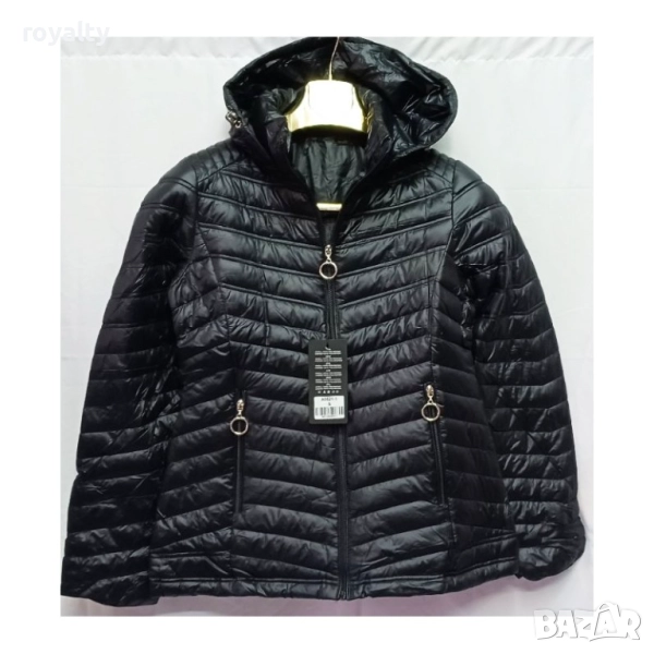 Тънко дамско яке ЧЕРНО, снимка 1