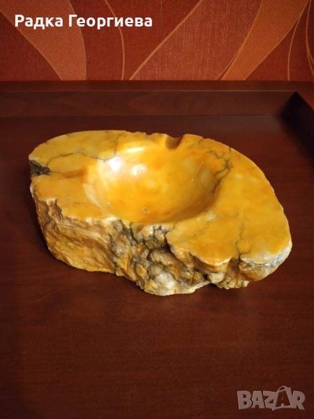 Ретро пепелник- естествен камък, снимка 1