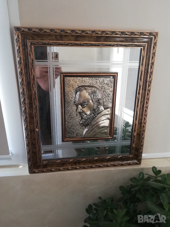 барокова сребърна картина от Италия 48,5/55, снимка 1