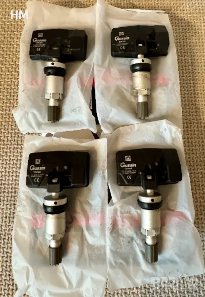 4 броя датчици Gussin за налягане в гуми, снимка 1