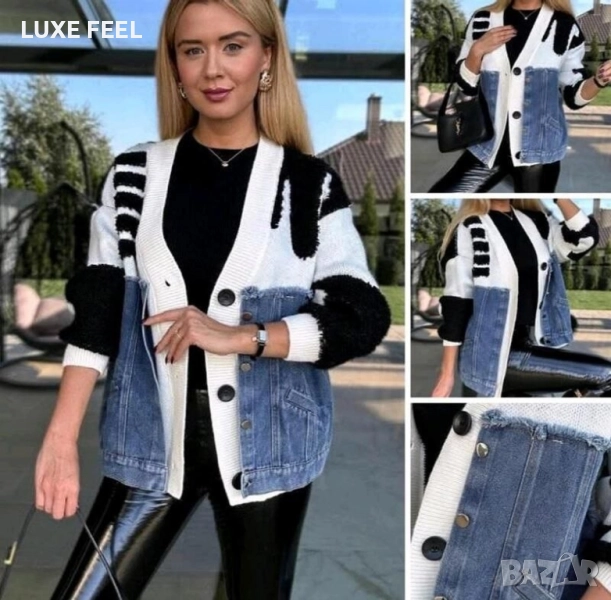 Дамска Жилетка с Деним ✨, снимка 1