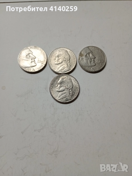 САЩ МОНЕТИ 5 ЦЕНТА 2004 2005 г , снимка 1