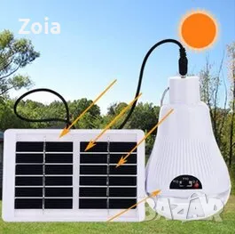 Соларна лампа с акумулатор и соларен панел,Solar Led Light CR-020,, снимка 1