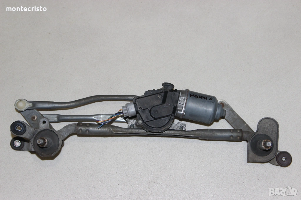 Мотор предни чистачки механизъм Mazda 5 (2005-2010г.) 159300-0602 / 1593000602 моторче, снимка 1