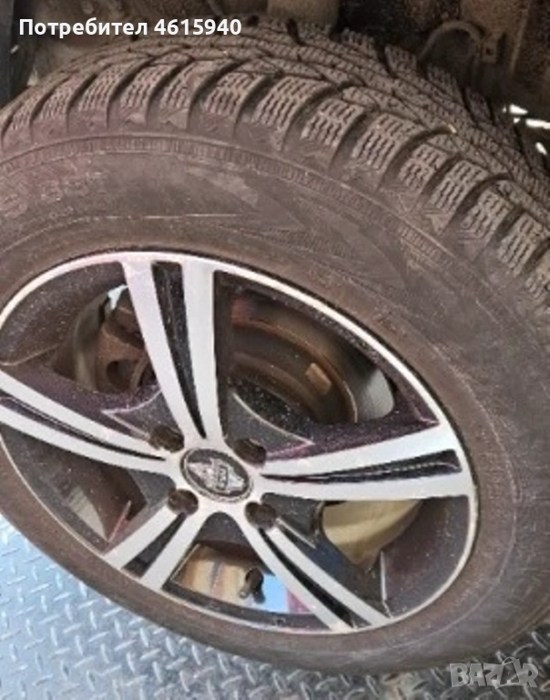4бр. алуминиеви джанти 4х100мм+4бр зимни гуми NOKIAN WR D4 185/65/15, снимка 1