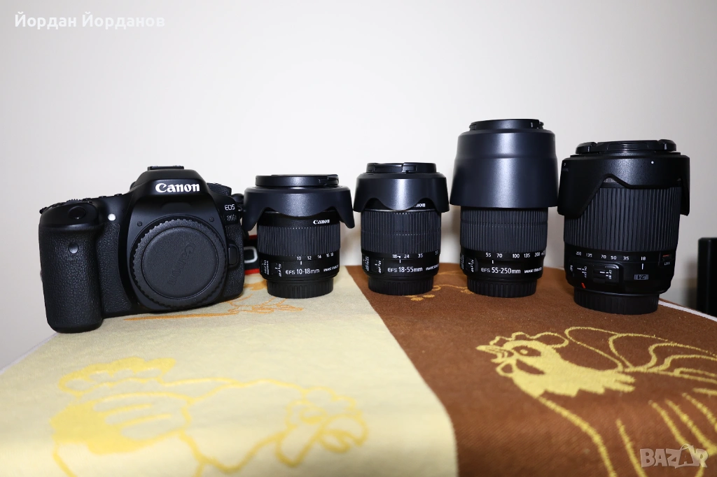 Canon Eos 80D + 4 обектива, снимка 1