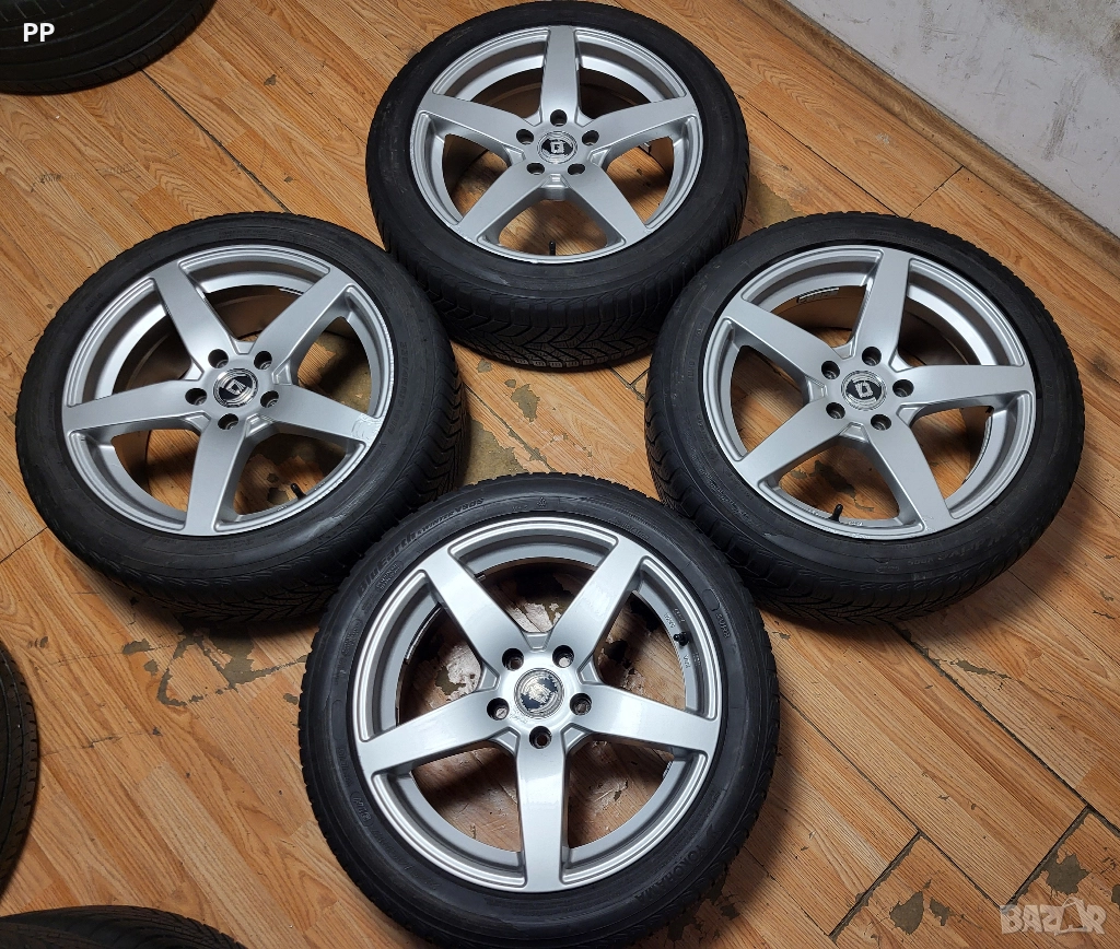 джанти 17" 5x112 Mercedes Audi Vw 225/45/17 зимни гуми, снимка 1