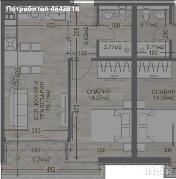 Продава се ДВУСТАЕН АПАРТАМЕНТ в Манастирски Ливади - Изток, снимка 1