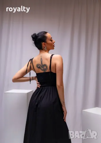 Черна елегантна дамска рокля , снимка 5 - Рокли - 50049009