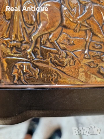 Красива сребърна икона със сертификат и маркировка , снимка 7 - Антикварни и старинни предмети - 51180280