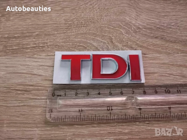 червена емблема TDI за Volkswagen, снимка 3 - Аксесоари и консумативи - 52605688