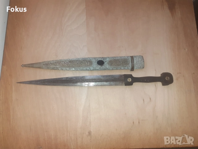 Кавказка кама кинжал нож острие с кания, снимка 6 - Антикварни и старинни предмети - 53278716