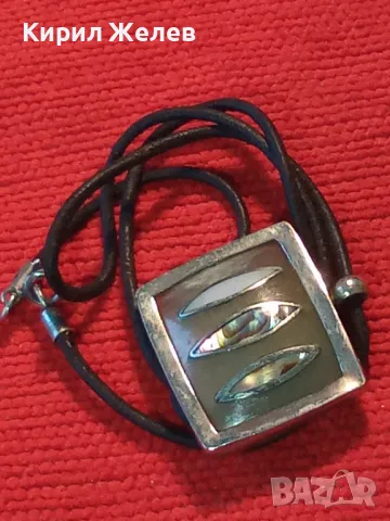 СТАРО КОЛИЕ УНИКАТ КОСТ с РЪЧНО ИНКРУСТИРАН КРАЛСКИ СЕДЕФ в МЕЛХИОРЕН ОБКОВ ЧАСТ от КОМПЛЕКТ 50120, снимка 14 - Антикварни и старинни предмети - 49885936