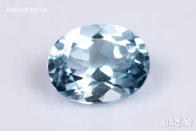 Син топаз 2.35ct 9x7mm овална шлифовка #1, снимка 1 - Други - 48182684