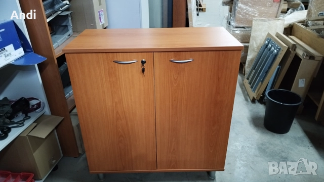 Офис шкаф със заключване - шкафче за обувки или дрехи 86/42/93см череша, снимка 15 - Шкафове и рафтове - 52870337