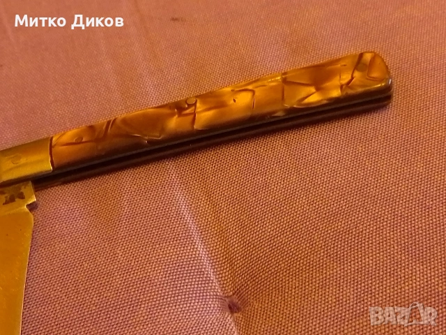 Дълго ножче от соца Велико Търново седеф без луфт 110х 85 мм острие, снимка 8 - Ножове - 53498632